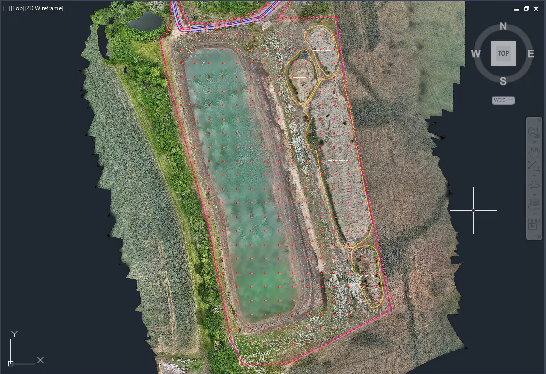 Topographical survey levels and coordinated site data