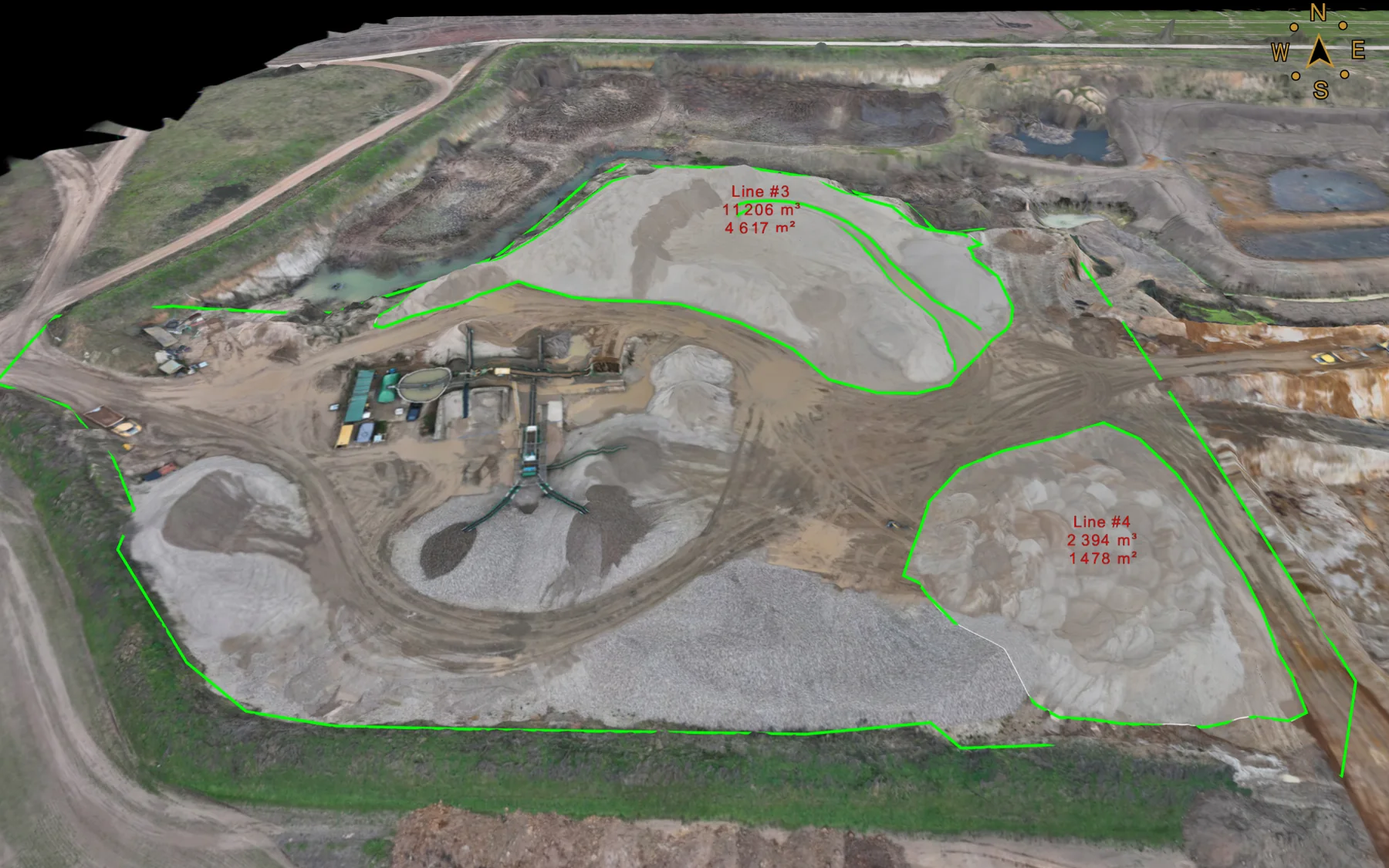 Earthworks stockpiles
